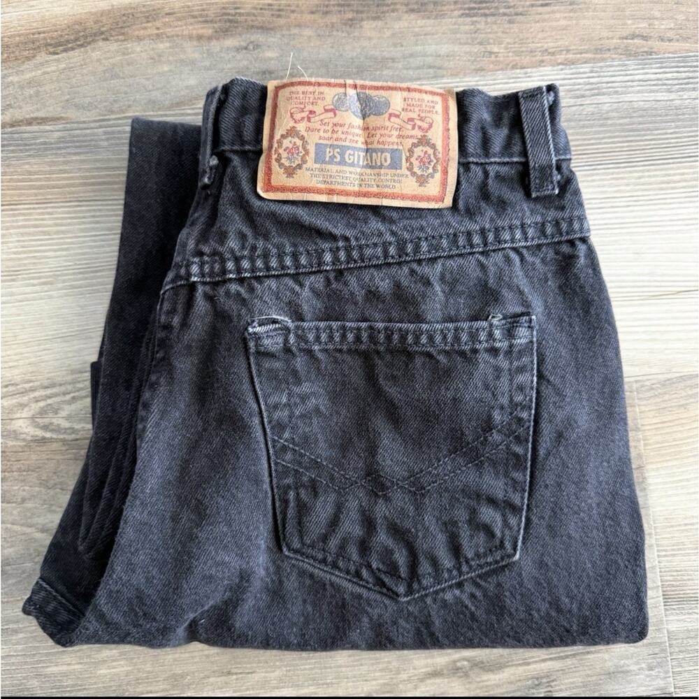 PS Gitano Black High Waist Mom Jeans Women’s 12R Vintage 90s Tapered Denim